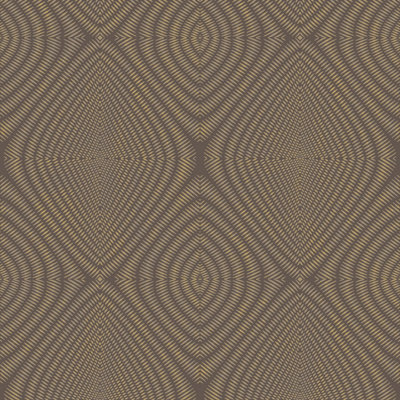 Galerie Passenger Dark Brown Gold Metallic Ikat Smooth Wallpaper