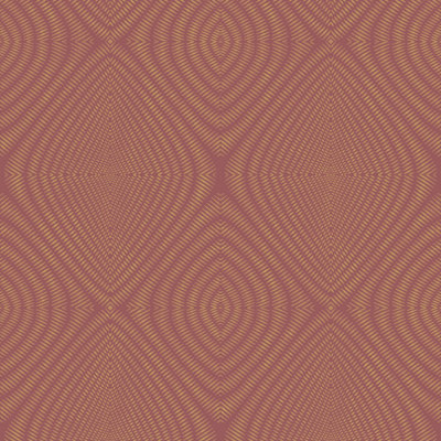 Galerie Passenger Red Terracotta Gold Metallic Ikat Smooth Wallpaper