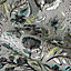 Galerie Pepper Felice Grey Shimmer Flocked Wild Flower Wallpaper