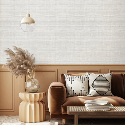 Galerie Pepper Fondo White Wild Grass Effect Wallpaper