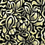 Galerie Pepper Lana Yellow Flocked Fabric Brussels Floral Lace Wallpaper