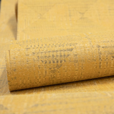 Galerie Pepper Raffia Gold Shimmer Geometric Diamond Wallpaper