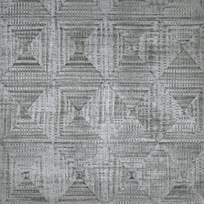Galerie Pepper Raffia Grey Shimmer Geometric Diamond Wallpaper