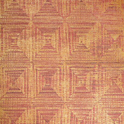 Galerie Pepper Raffia Orange Shimmer Geometric Diamond Wallpaper