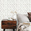 Galerie Pepper Seta Cream Glitter Octogonal Honeycomb Wallpaper