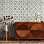 Galerie Pepper Seta Grey Glitter Octogonal Honeycomb Wallpaper
