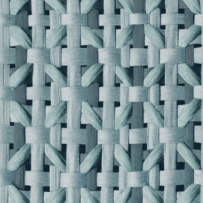 Galerie Pepper Seta Teal Glitter Octogonal Honeycomb Wallpaper