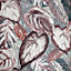 Galerie Pepper Vita Red Glass Bead Finish Ficus Leaf Wallpaper