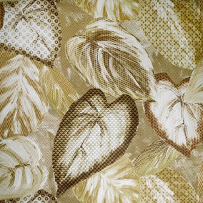 Galerie Pepper Vita Yellow Glass Bead Finish Ficus Leaf Wallpaper