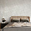 Galerie Precious Warm Grey Glass Bead Cord Fabric Design Wallpaper Roll