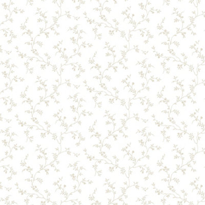 Galerie Pretty Prints Beige Allisons Floral Trail Wallpaper Roll