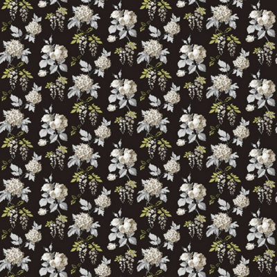 Galerie Pretty Prints Black/Grey Mini Rose Wallpaper Roll