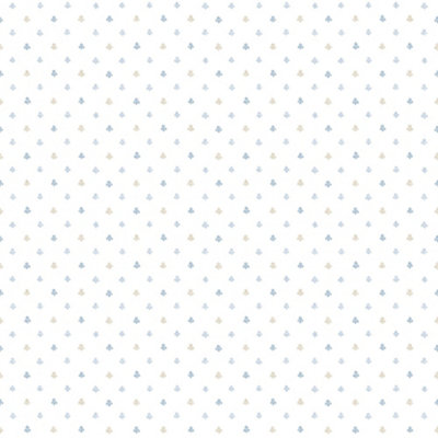 Galerie Pretty Prints Blue/Beige Lulu Spot Motif Wallpaper Roll