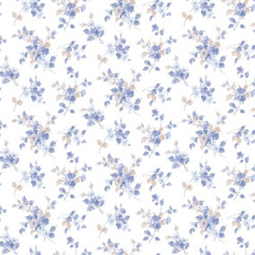 Galerie Pretty Prints Blue Blossom Mini Wallpaper Roll