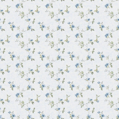 Galerie Pretty Prints Blue Mini Floral Trail Wallpaper Roll