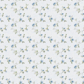 Galerie Pretty Prints Blue Mini Floral Trail Wallpaper Roll