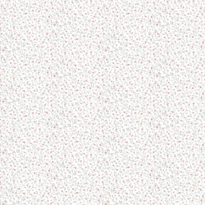 Galerie Pretty Prints Pink/Grey Rainbow Mini Floral Wallpaper Roll