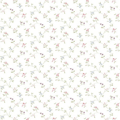 Galerie Pretty Prints Pink Small Floral Trail Wallpaper Roll