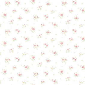 Galerie Pretty Prints Pink/Yellow Rainbow Floral Wallpaper Roll