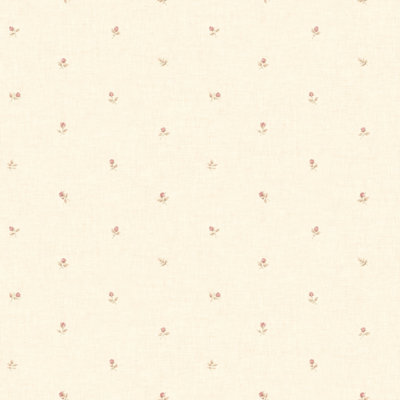 Galerie Rose Garden Beige Small Rose Motif Smooth Wallpaper