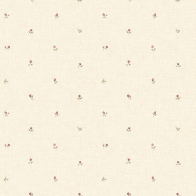 Galerie Rose Garden Beige Small Rose Motif Smooth Wallpaper