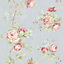 Galerie Rose Garden Blue Bold Floral Print Smooth Wallpaper