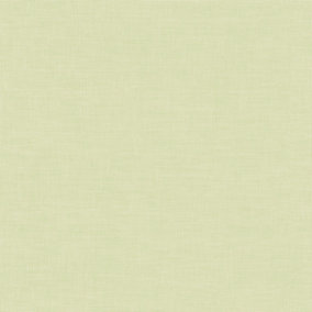 Galerie Rose Garden Green Plain Linen Effect Smooth Wallpaper