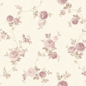 Galerie Rose Garden Pink Detailed Rose Smooth Wallpaper