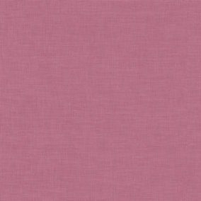 Galerie Rose Garden Pink Plain Linen Effect Smooth Wallpaper