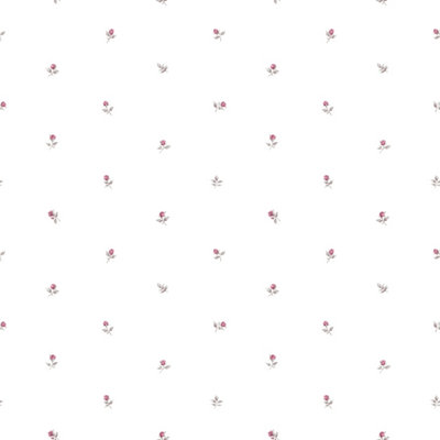 Galerie Rose Garden Pink Small Rose Motif Smooth Wallpaper