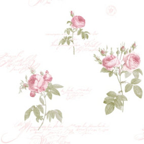 Galerie Rose Garden Pink Vintage Roses Smooth Wallpaper
