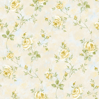 Galerie Rose Garden Yellow Gold Roses Trail Smooth Wallpaper