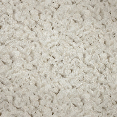 Galerie Salt Arco Pine Nut 3D Embossed Lustre Flower Leaf Wallpaper Roll