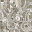 Galerie Salt Penello Nutmeg Sheen Brush Dance Design Wallpaper Roll