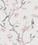 Galerie Secret Garden Grey/Pink Garden Bird Trail Wallpaper Roll