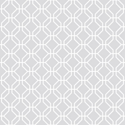 Galerie Secret Garden Grey/White Octogonal Trellis Wallpaper Roll