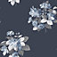 Galerie Secret Garden Navy/Blue Floral Bouquet Wallpaper Roll