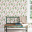 Galerie Secret Garden White/Neutral Botanical Floral Wallpaper Roll