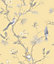 Galerie Secret Garden Yellow/Grey Garden Bird Trail Wallpaper Roll