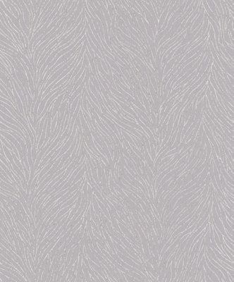 Galerie Serene Collection Metallic Silver Abstract Branches Wallpaper Roll