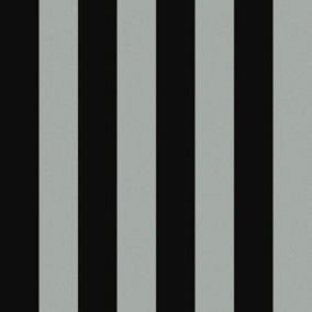 Galerie Shades Black Stripe Smooth Wallpaper