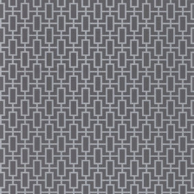Galerie Shades Silver Grey Geometric Smooth Wallpaper