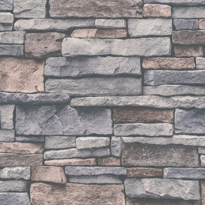 Galerie Silver Grey Sandstone Splendour Motif Wallpaper