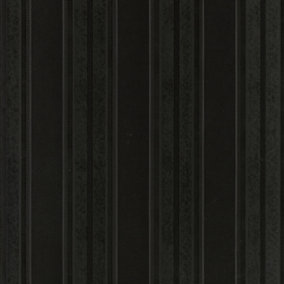 Galerie Simply Silks 4 Black Classic Stripe Embossed Wallpaper