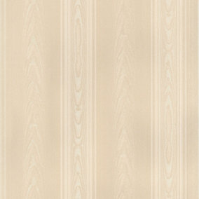 Galerie Simply Silks 4 Dark Cream Medium Moire Stripe Embossed Wallpaper