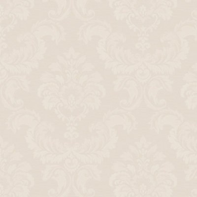 Galerie Simply Silks 4 Ivory Feathered Damask Embossed Wallpaper