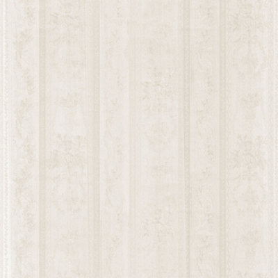 Galerie Simply Silks 4 Ivory Floral Stripe Embossed Wallpaper