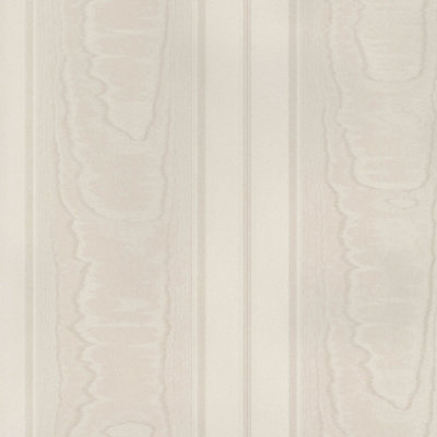 Galerie Simply Silks 4 Ivory Wide Moire Stripe Embossed Wallpaper