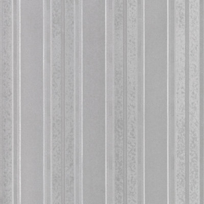 Galerie Simply Silks 4 Metallic Silver Classic Stripe Embossed