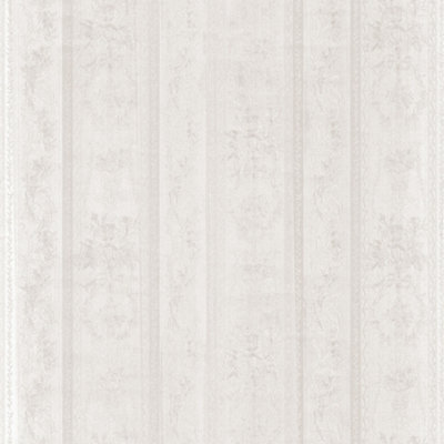 Galerie Simply Silks 4 Pearl Floral Stripe Embossed Wallpaper